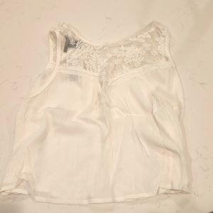 Cream White Lace Top